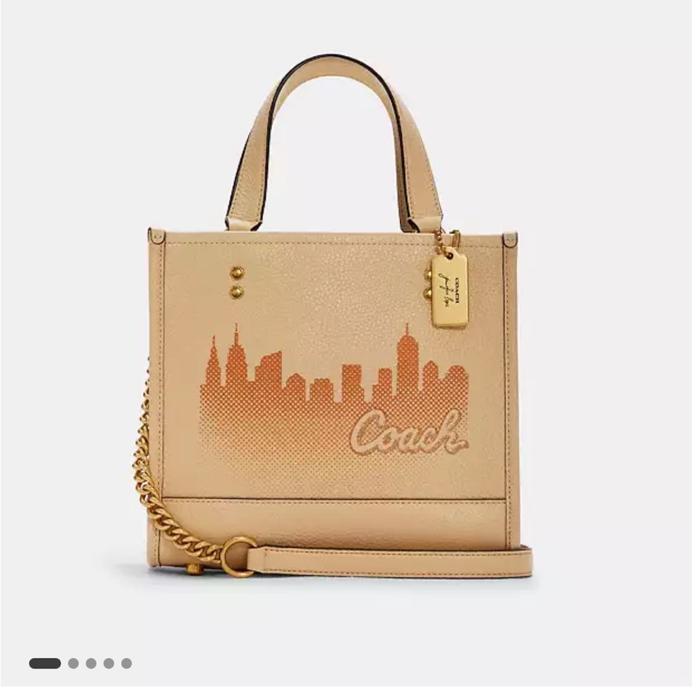 Coach x Jennifer Lopez Beige City Skyline Purse